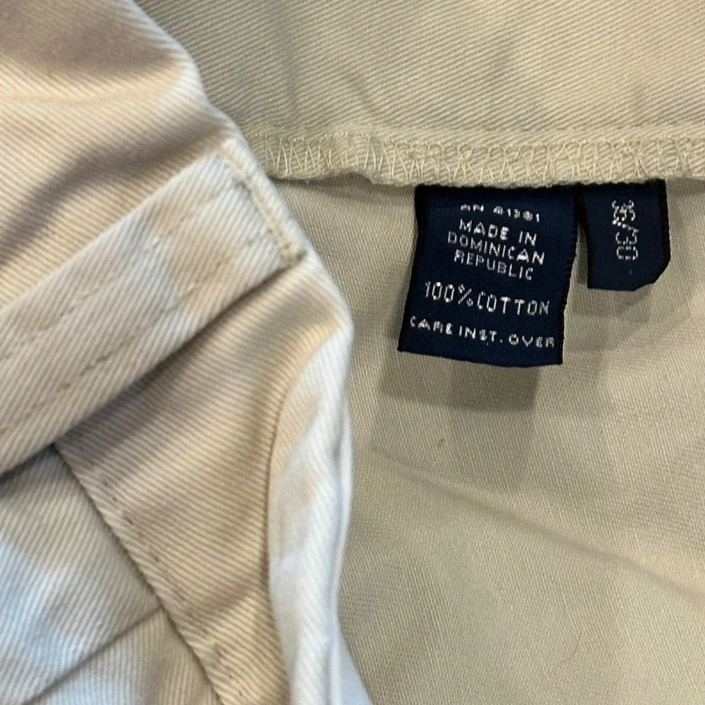 Vintage Polo Ralph Lauren Philip Pants 36x30 Khaki Tan Classic Chino Cotton Mens